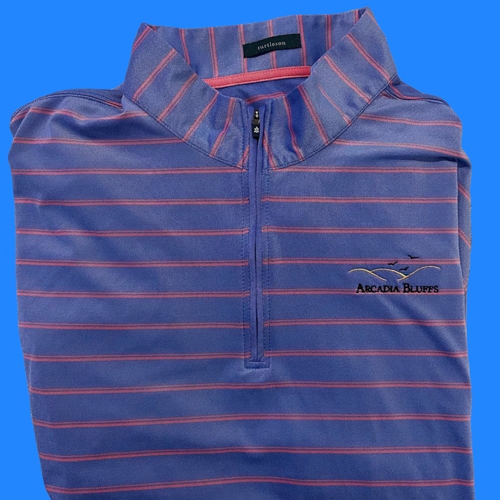 TURTLESON ARCADIA BLUFFS (Michigan) 1/4 ZIP. WORN ONCE. PAID $275.